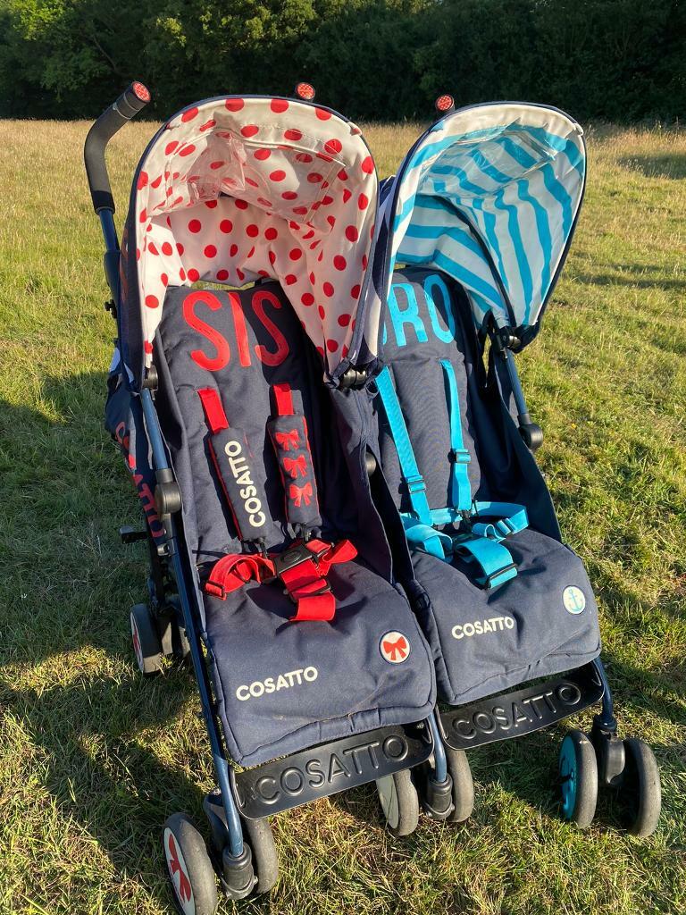 cosatto supa dupa twin stroller sis & bro 4